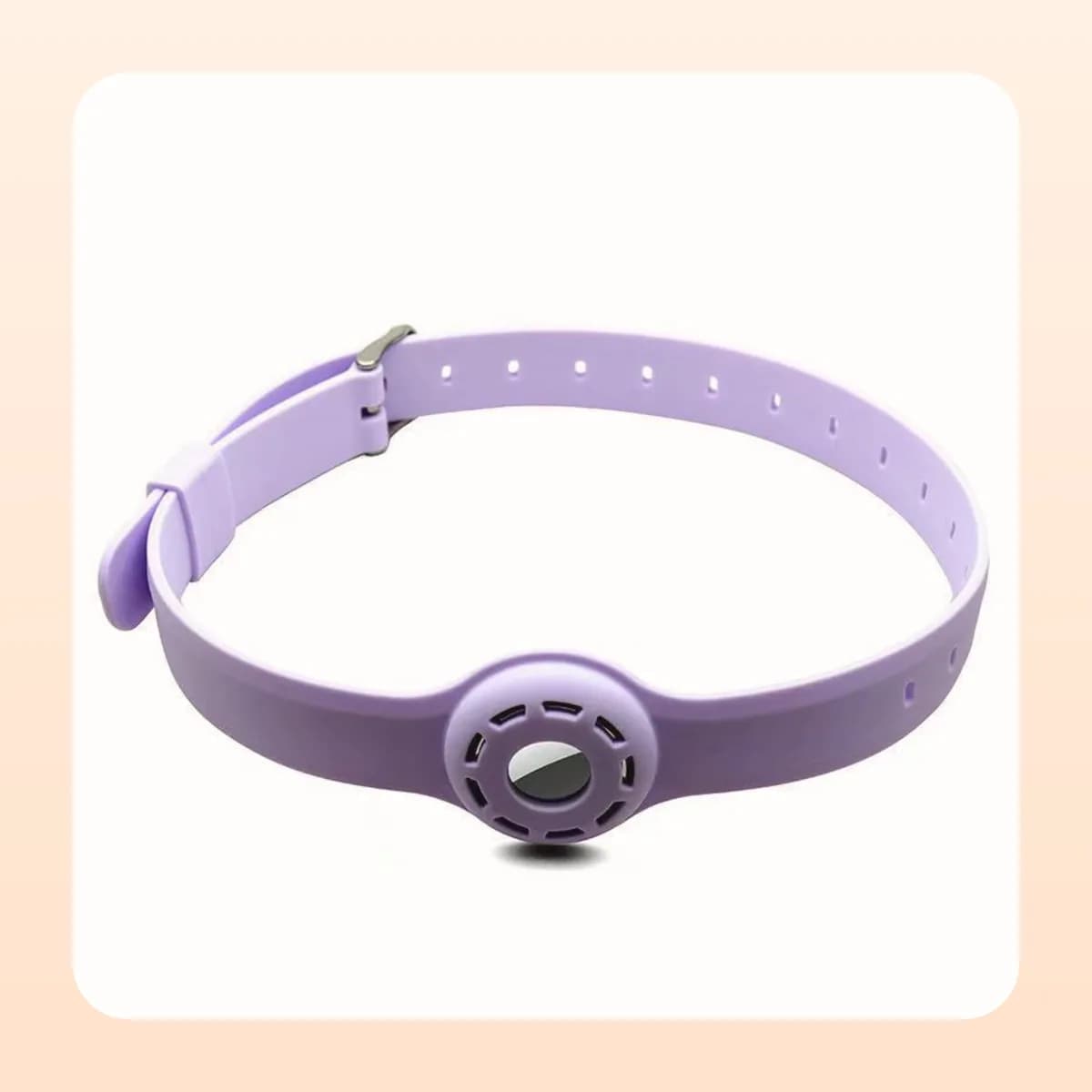 Kindral AirTag collar in purple