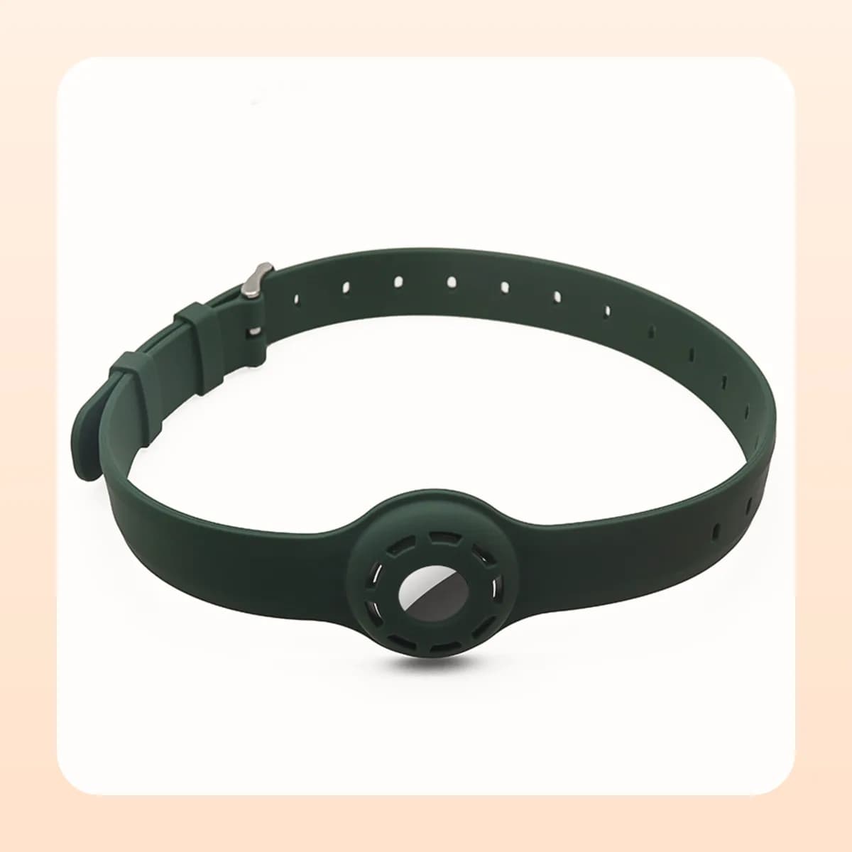 Kindral AirTag collar in dark green