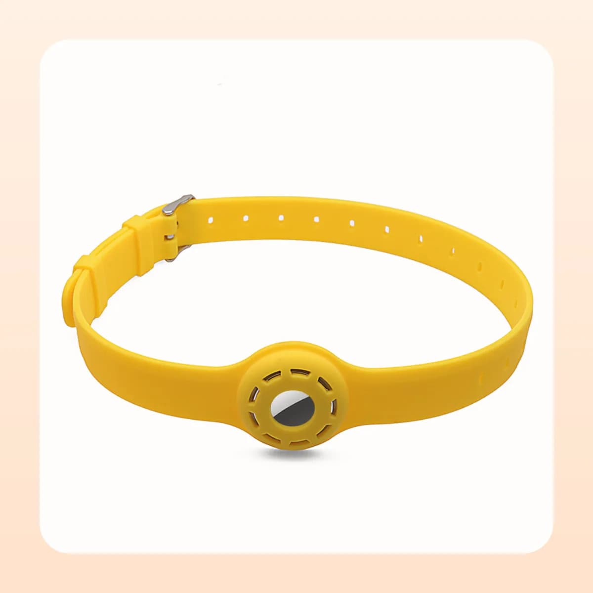 Kindral AirTag collar in yellow