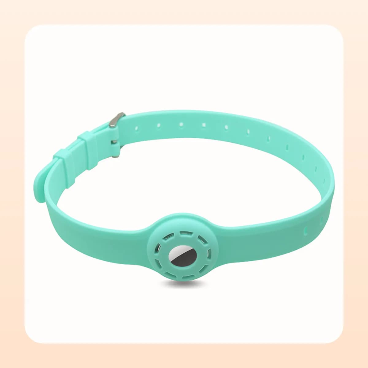 Kindral AirTag collar in mint green
