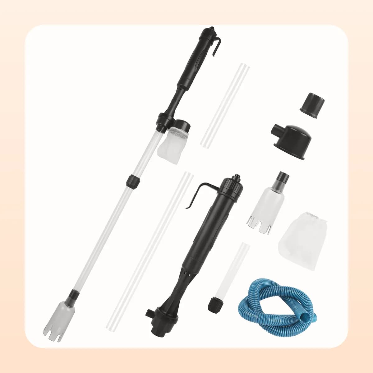 The Kindral gravel vacuum parts laid out
