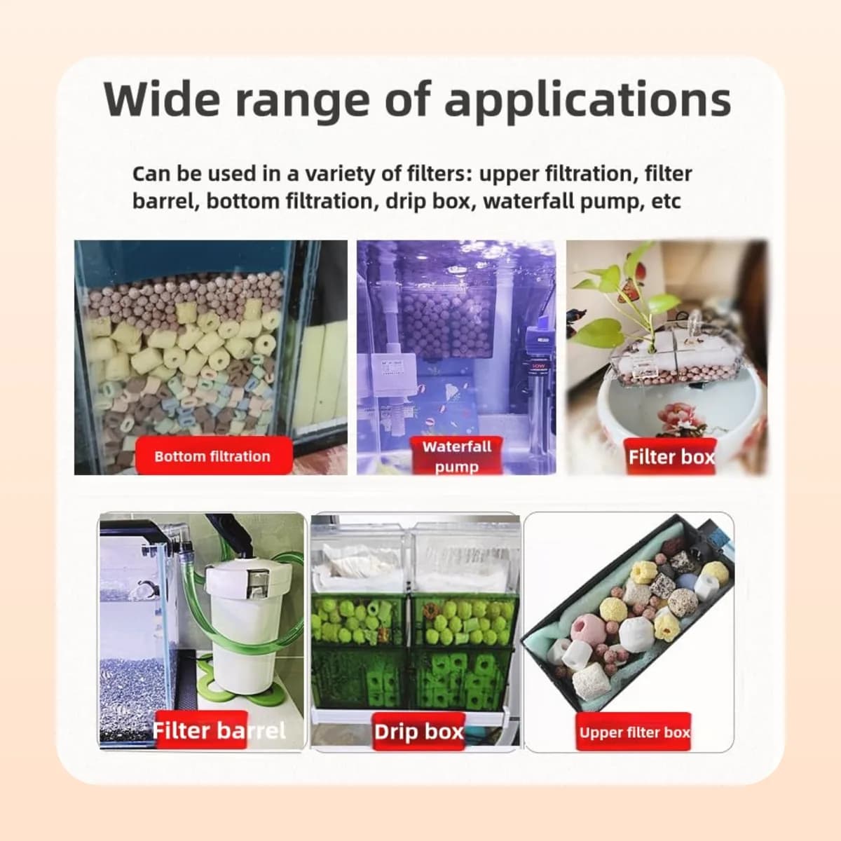 The bio media supplied in its mesh bag