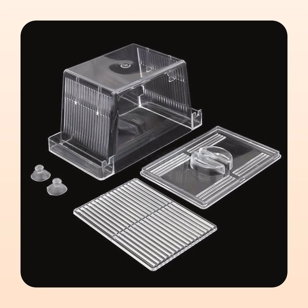 The lid and suction cups of the Kindral breeding box