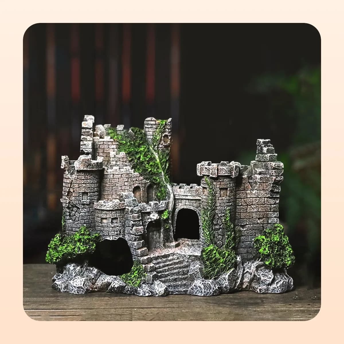 The Kindral castle ruin against a dark background