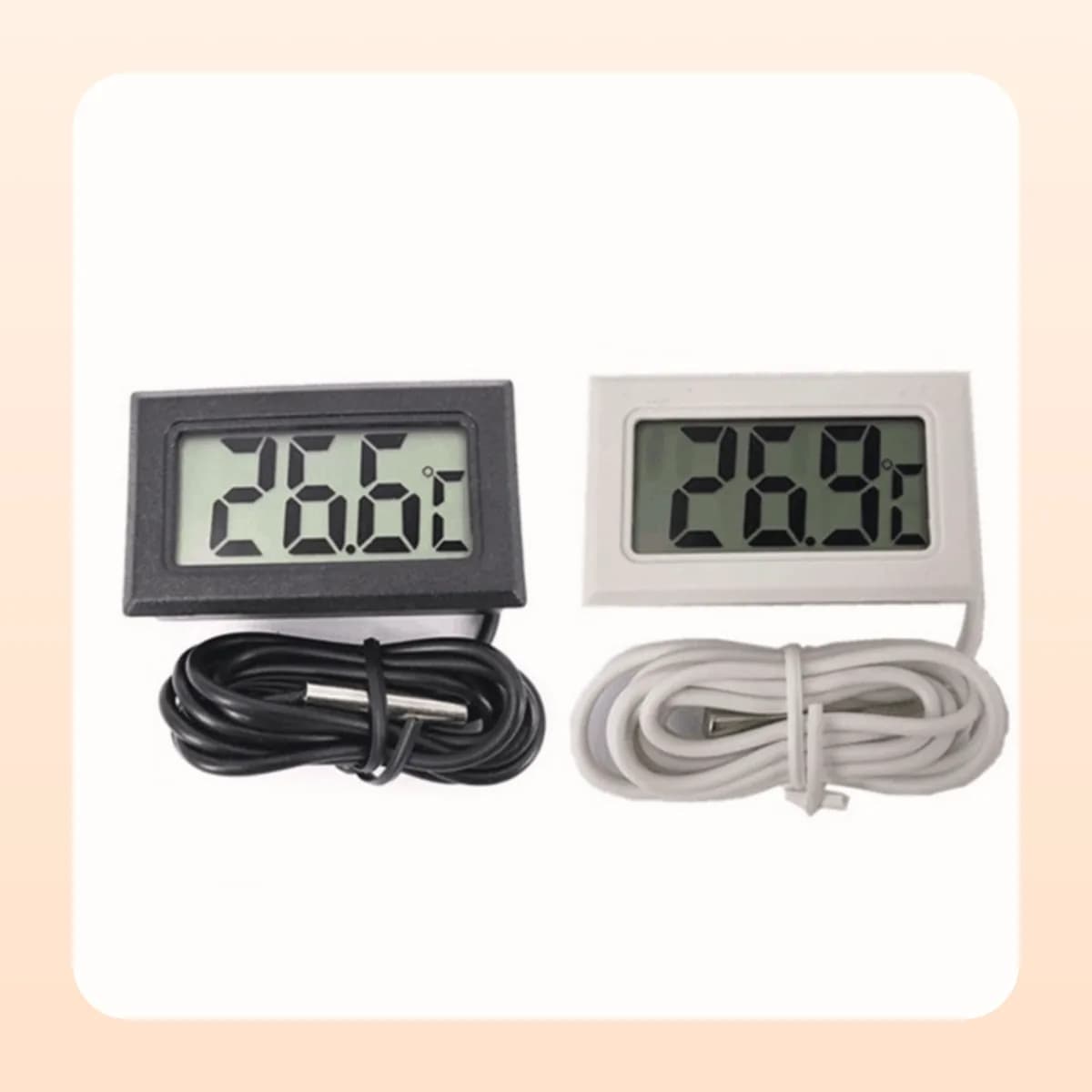 The white Kindral aquarium thermometer
