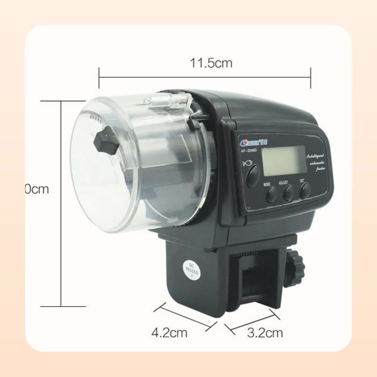 Dimensions of the Kindral timer feeder