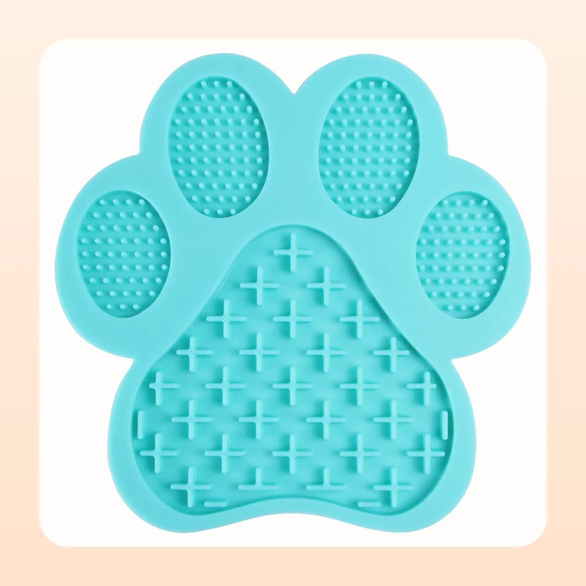 Kindral paw-shaped lick pad in sky blue