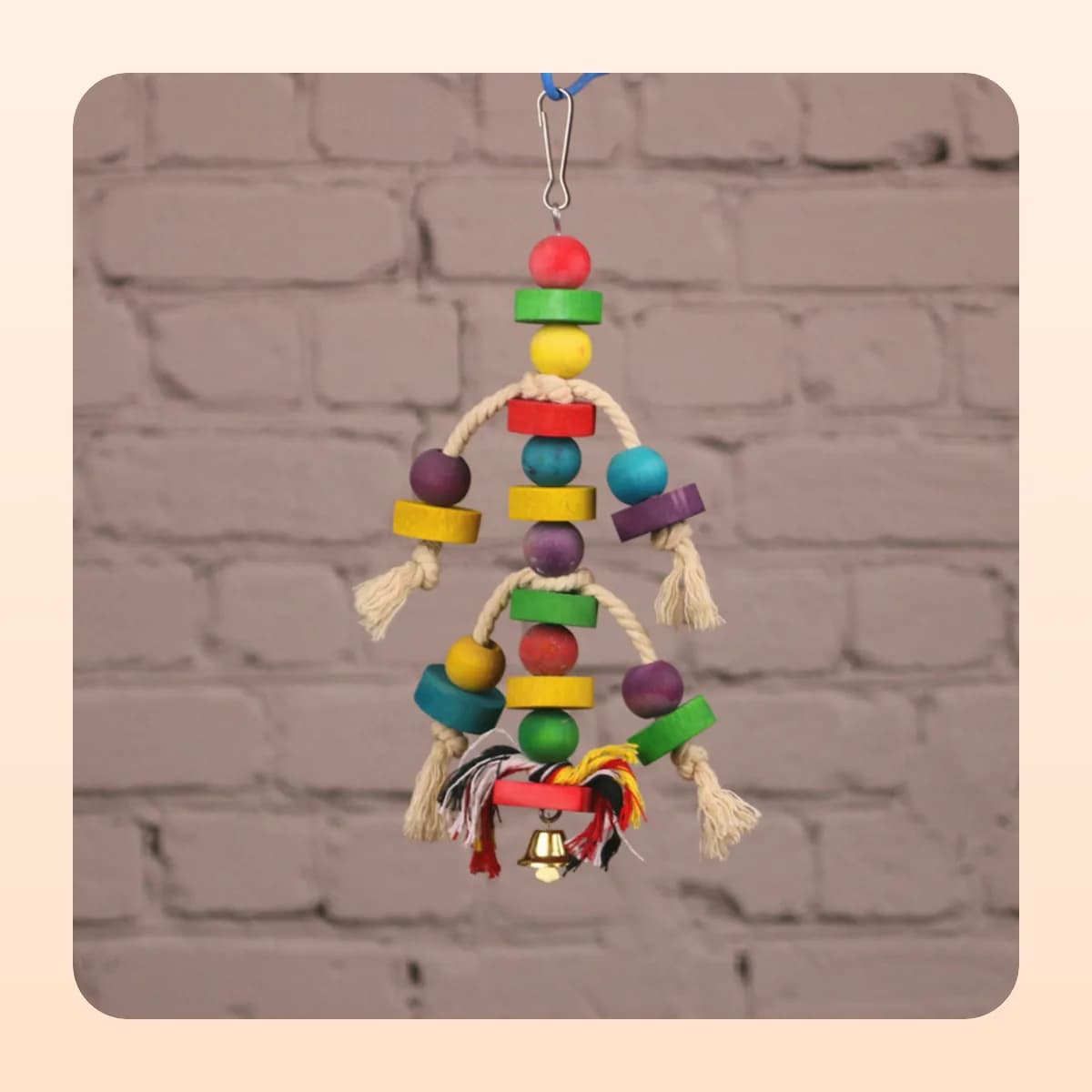 Kindral wooden beak grinding block toy for parrots
