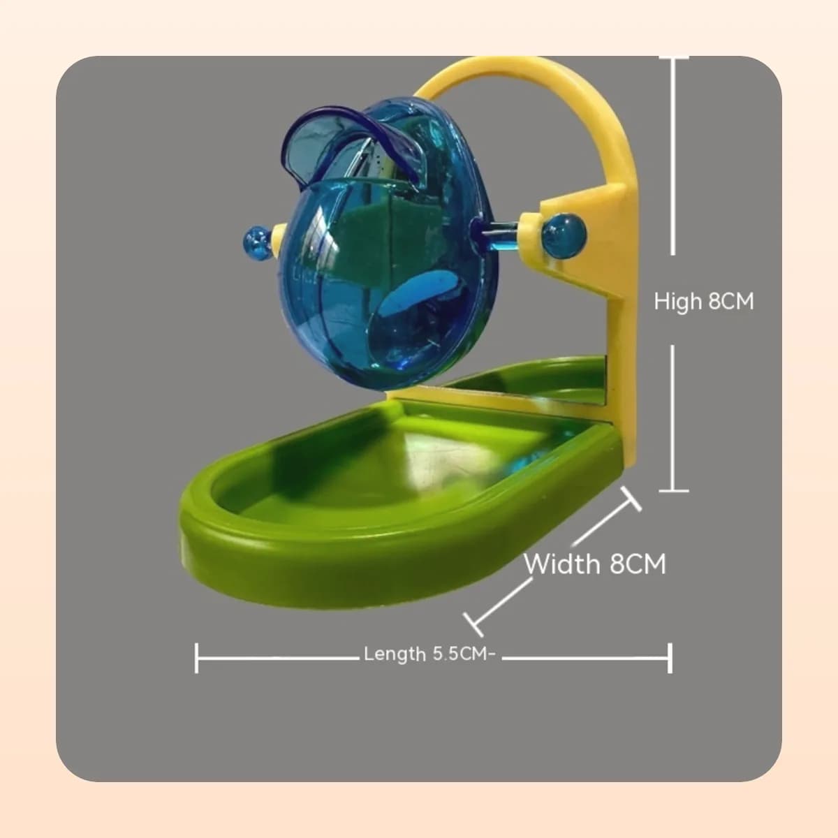 The arched-frame Kindral foraging drum with a green tray