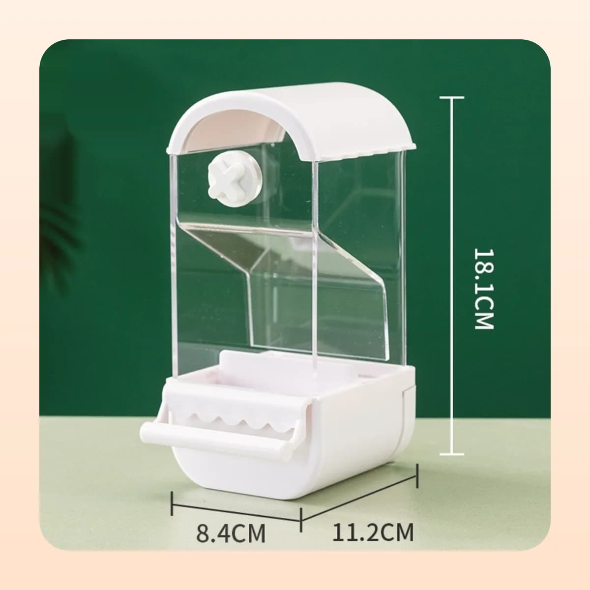 Kindral bird seed hopper with a domed roof
