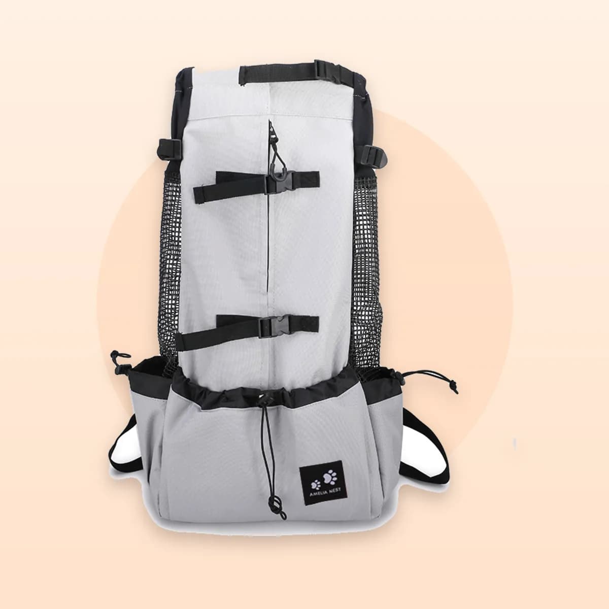 Kindral pet carrier backpack in grey