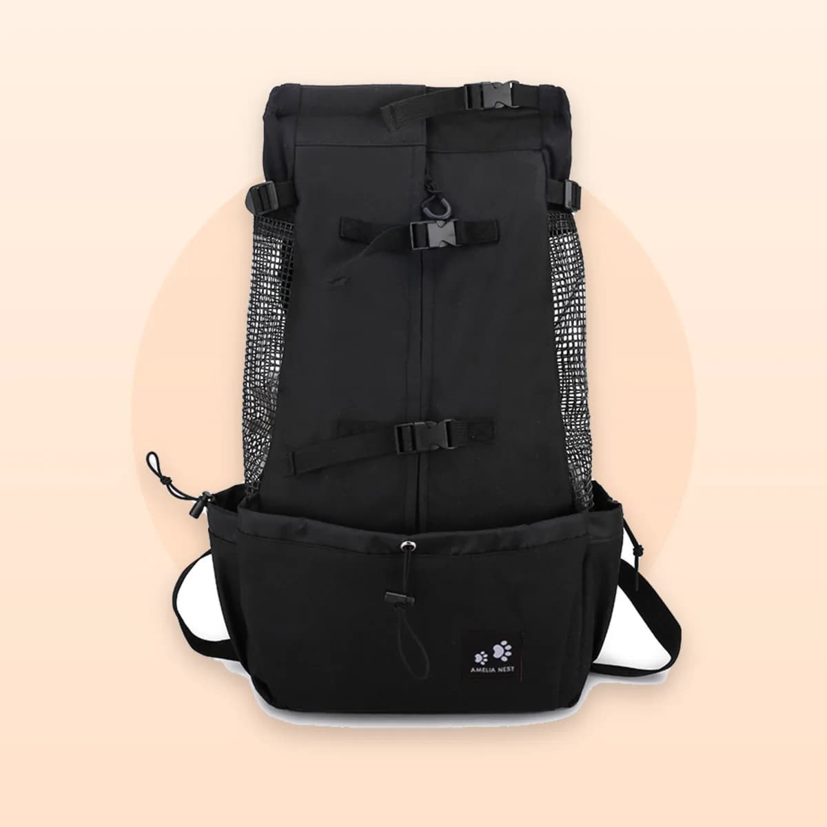Kindral pet carrier backpack in black