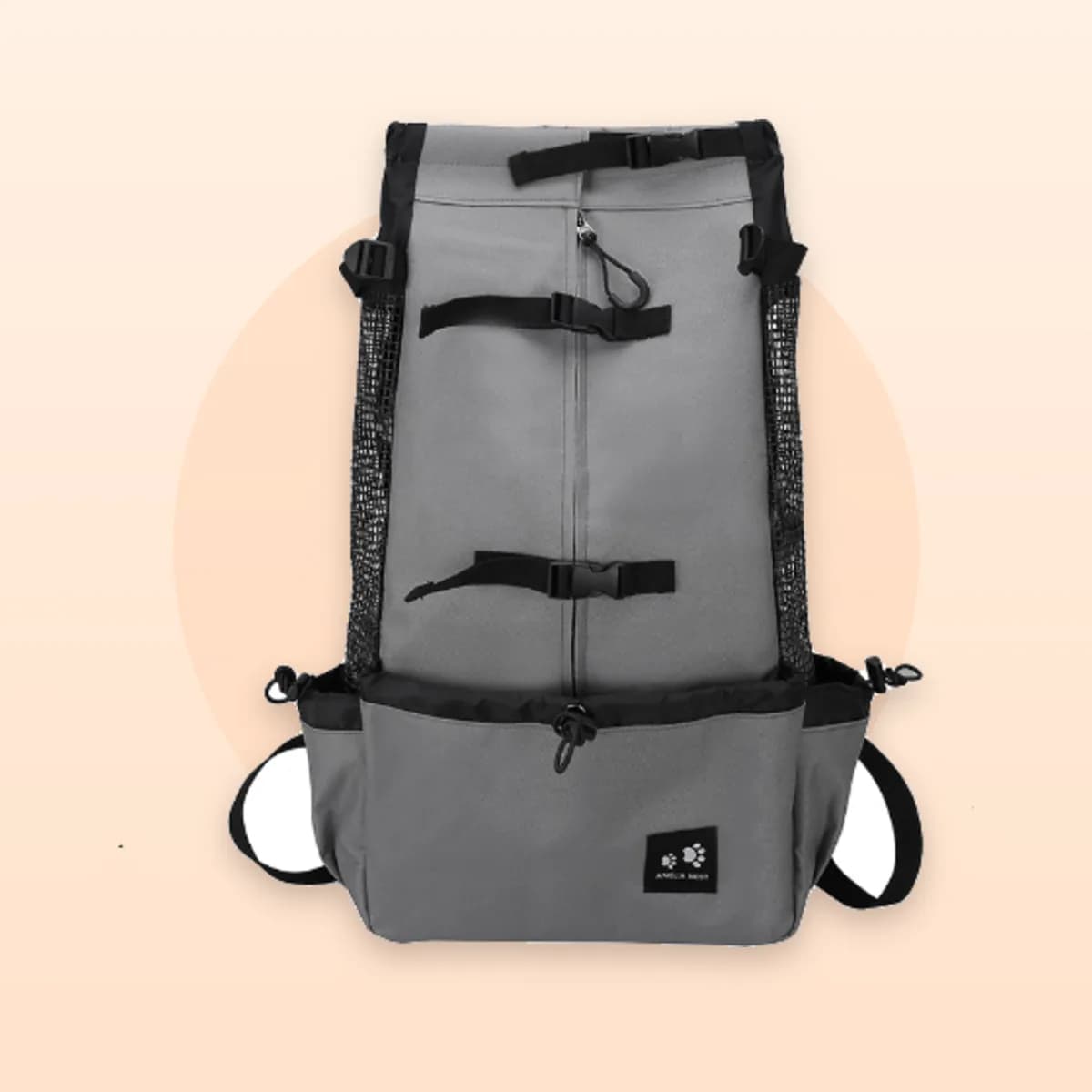 Kindral pet carrier backpack in dark grey