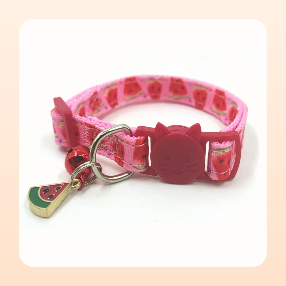 Kindral fruit print cat collar, watermelon