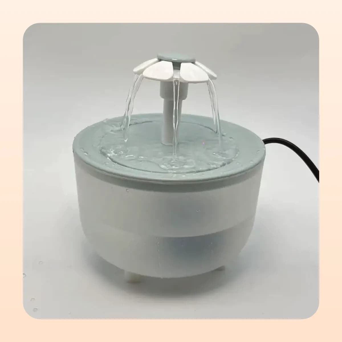 Kindral recirculating cat water fountain with flower spout