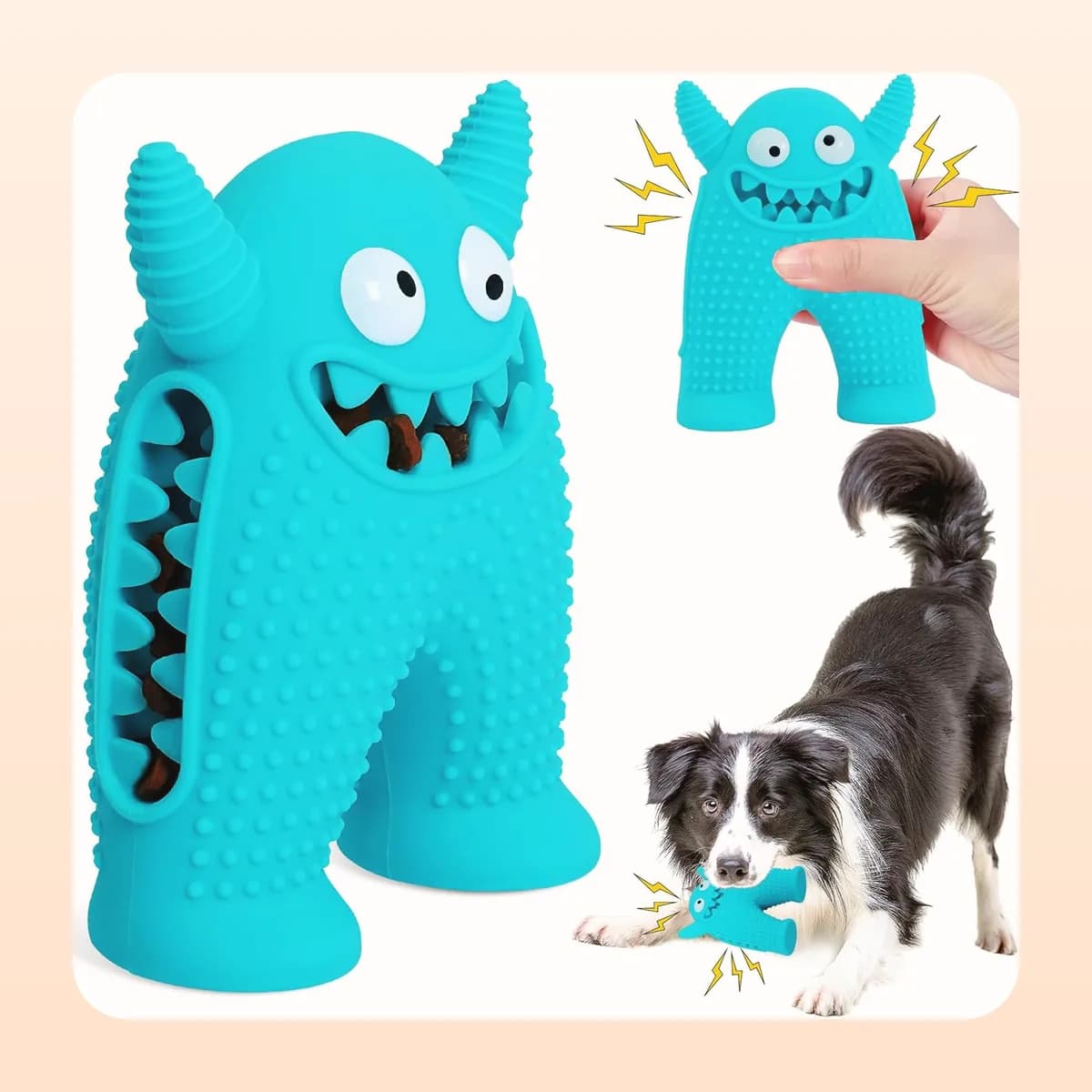 Kindral monster chew toy in blue