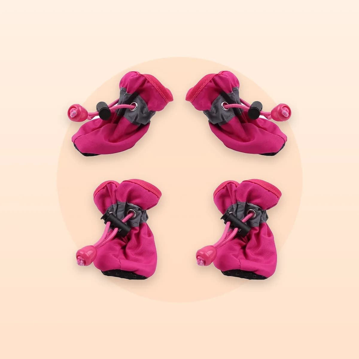 Kindral dog paw boots shown in pink