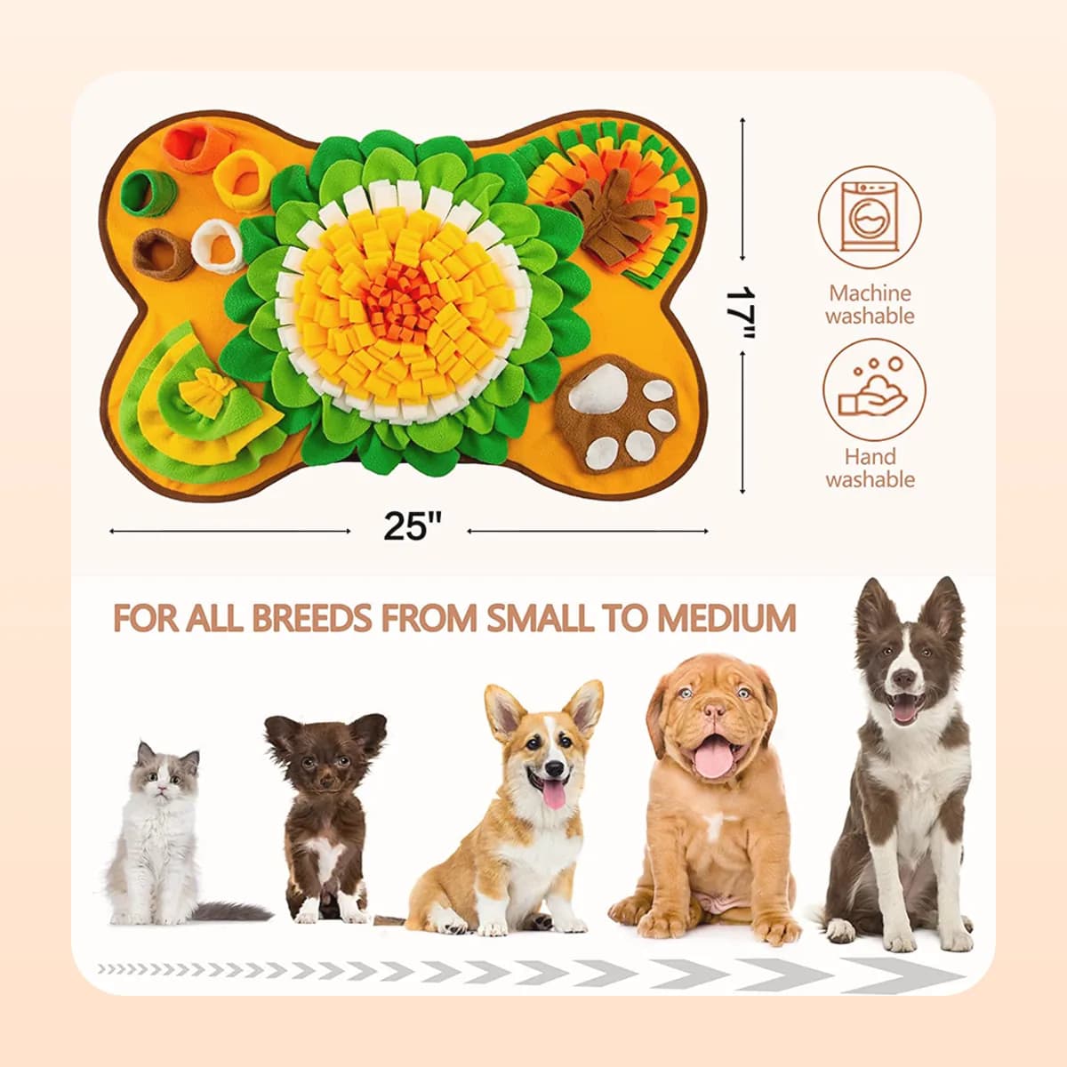 Kindral bone-shaped snuffle mat, suitable for all breeds
