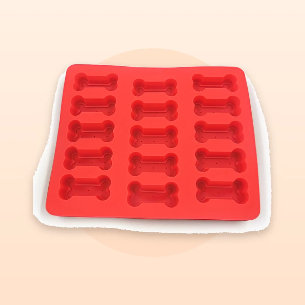 Kindral silicone dog treat mould with fifteen bone shapes