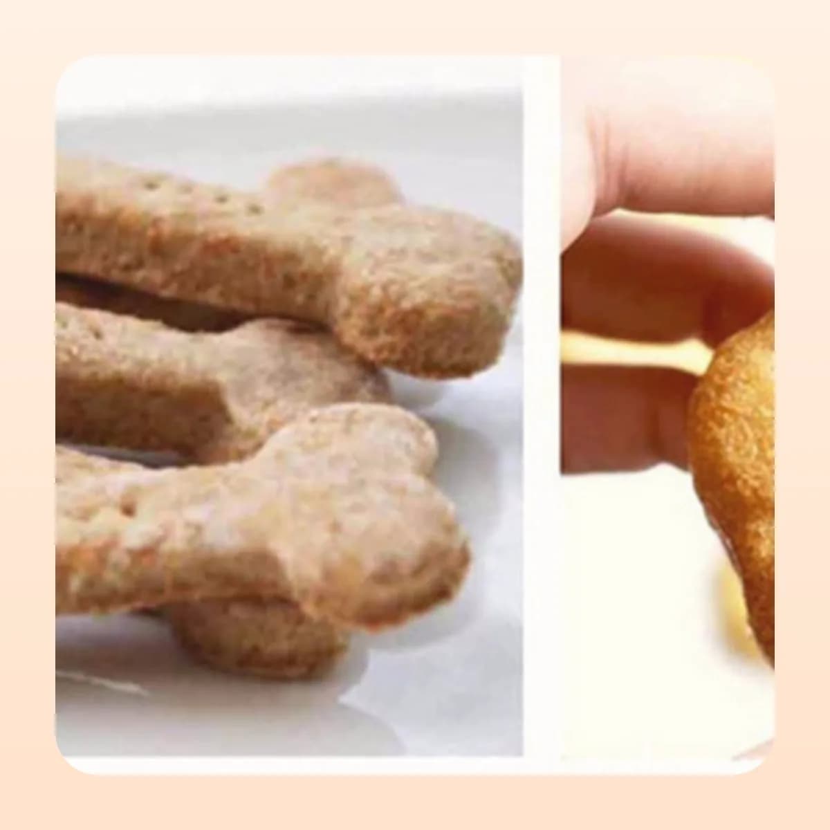 Home-baked bone and paw biscuits made in the Kindral mould