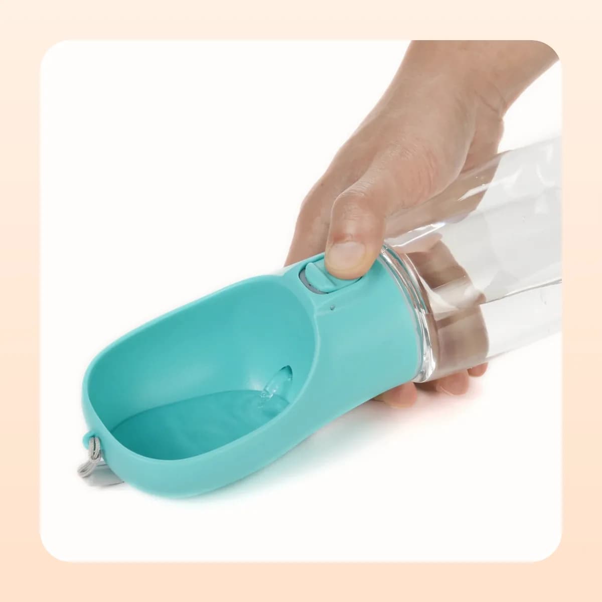 Kindral portable dog travel water bottle with fold-out trough