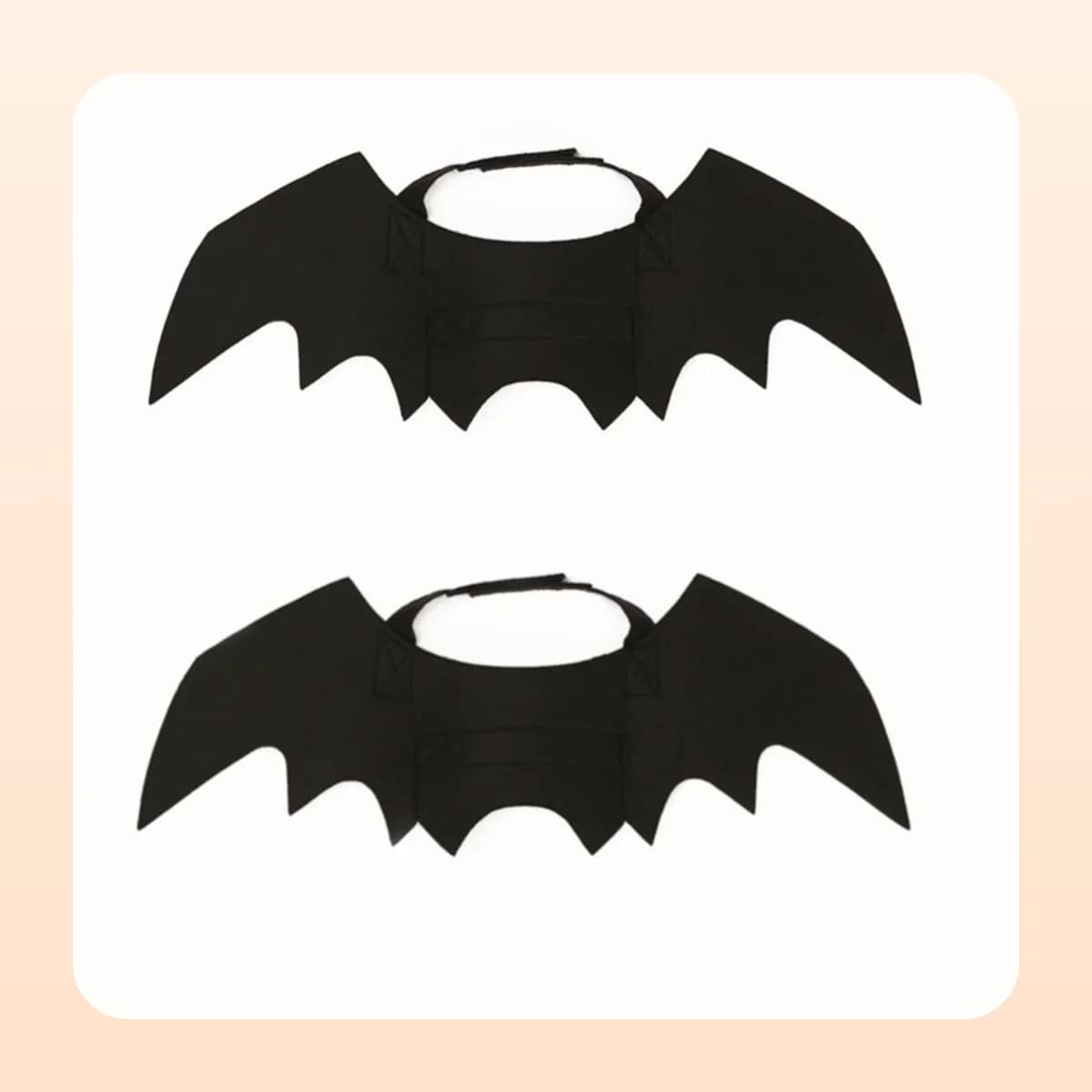Two pairs of Kindral felt bat wings shown flat