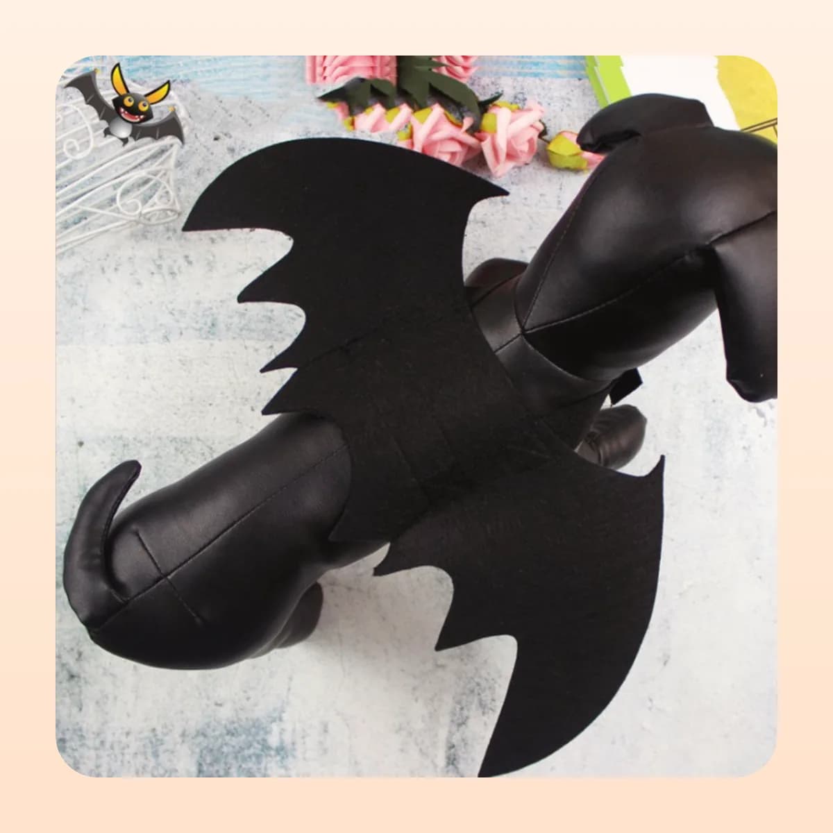 Kindral bat wings fitted to a display form