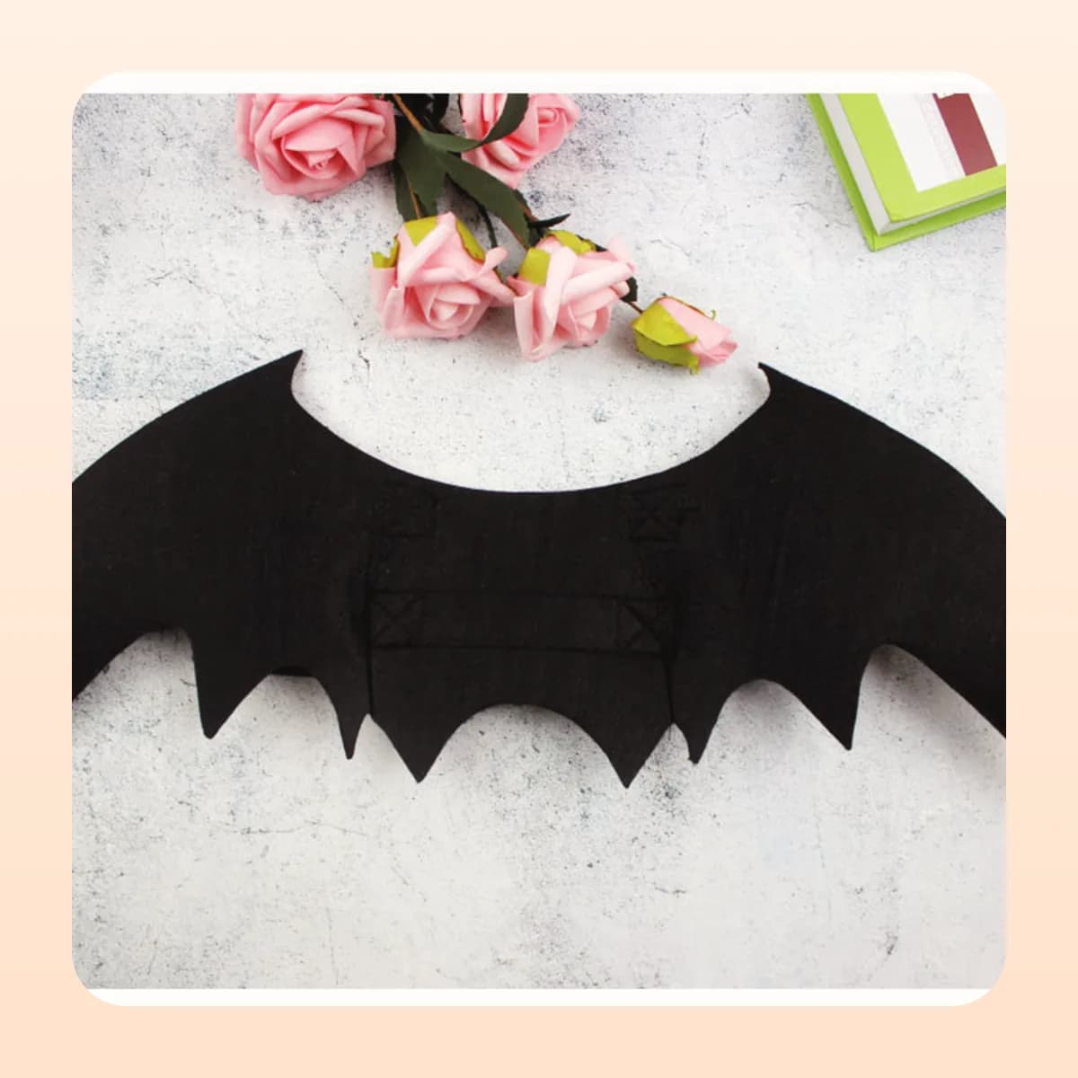 Kindral felt bat wings photographed from above