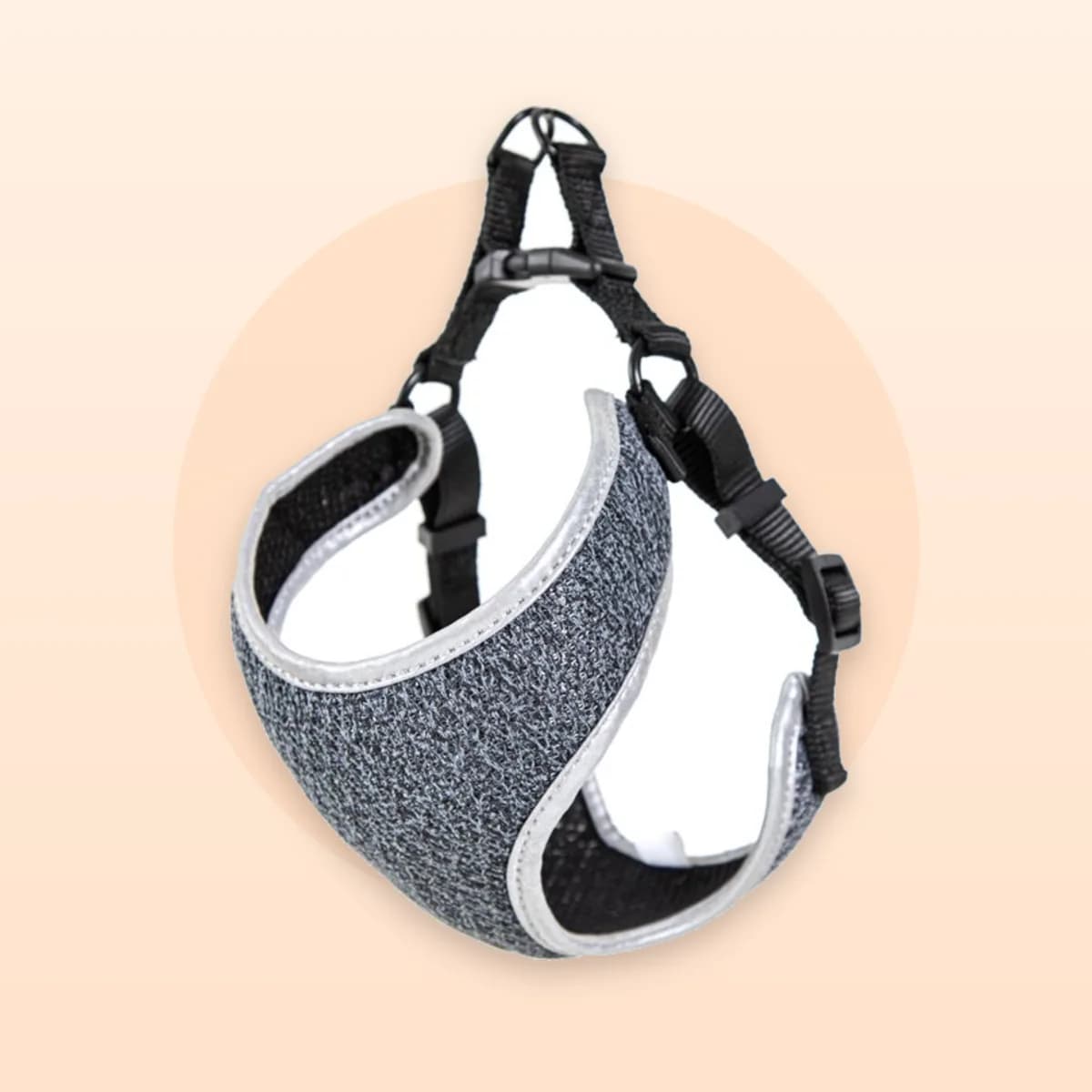 Kindral step-in mesh dog harness in grey