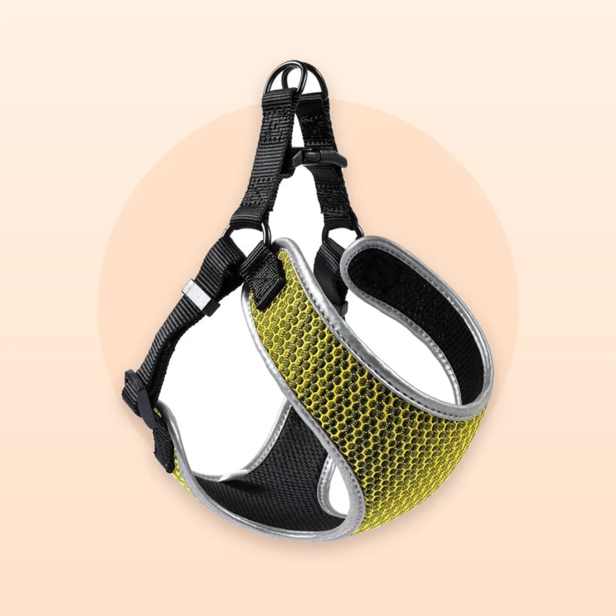 Kindral step-in mesh dog harness in yellow