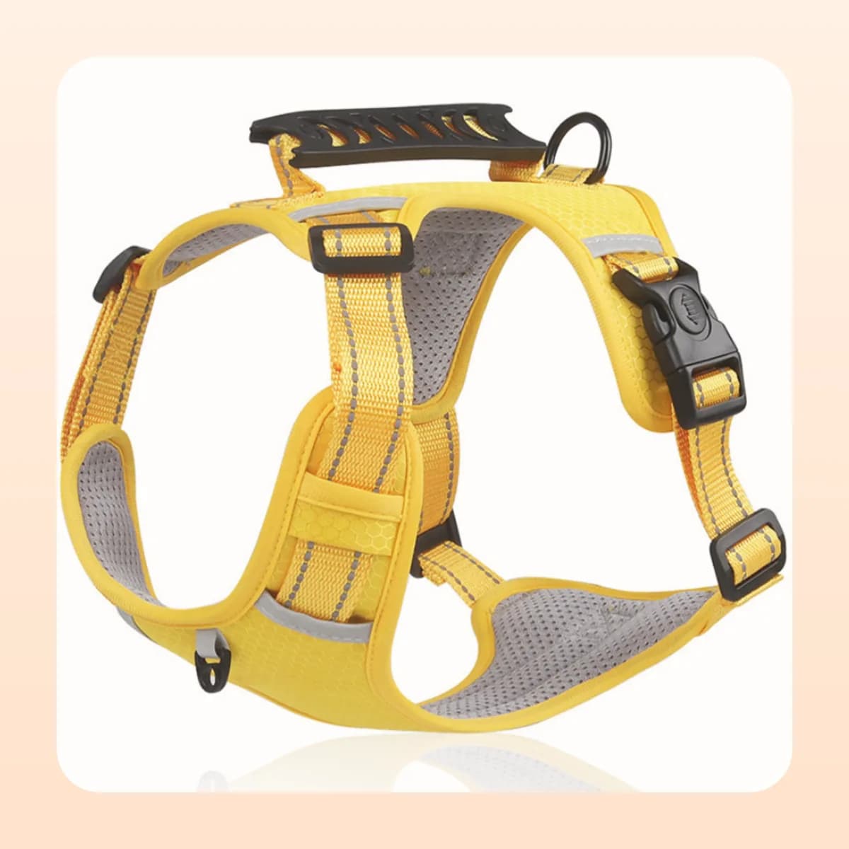 Kindral no-pull reflective dog harness in yellow
