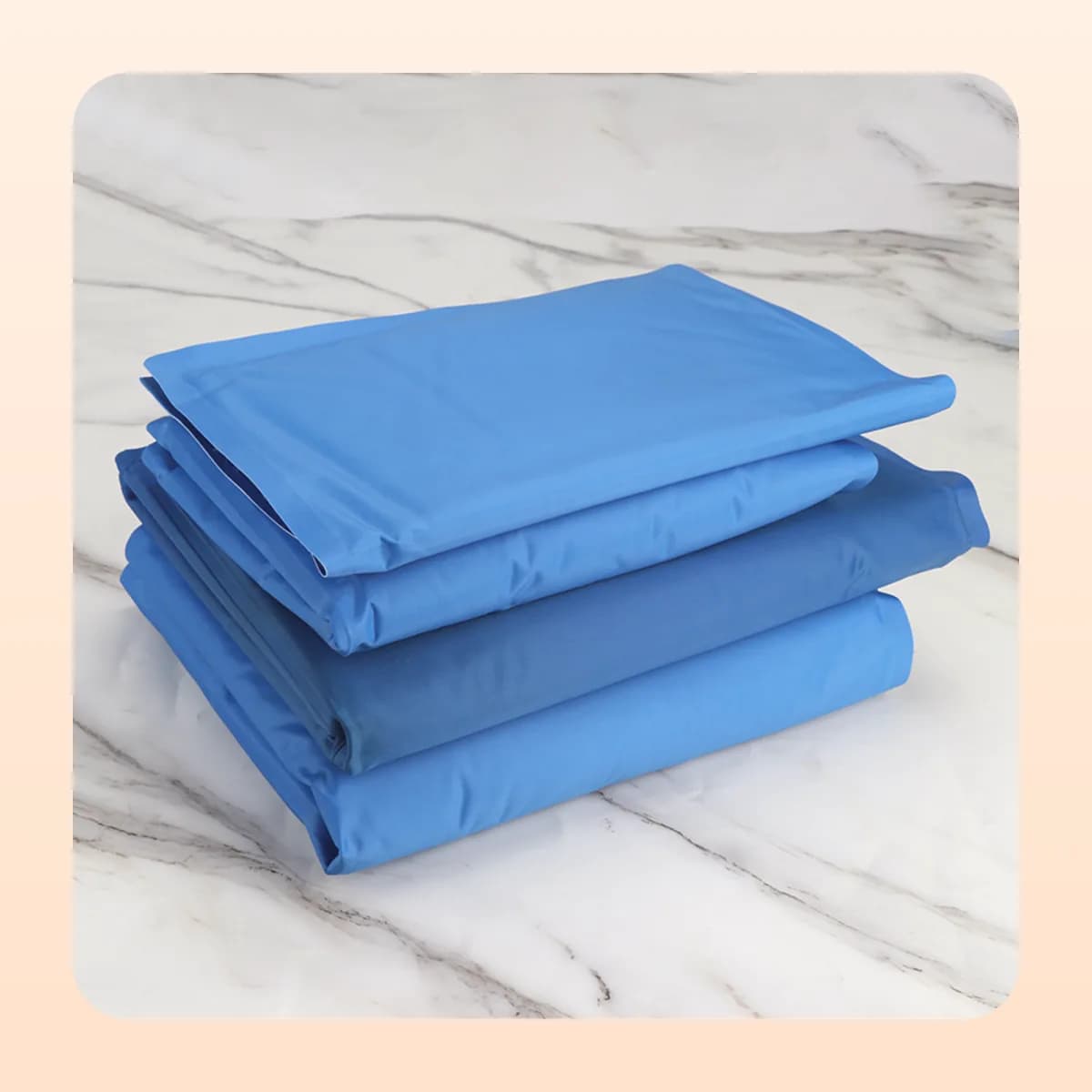 The Kindral cooling mat folds flat for storage