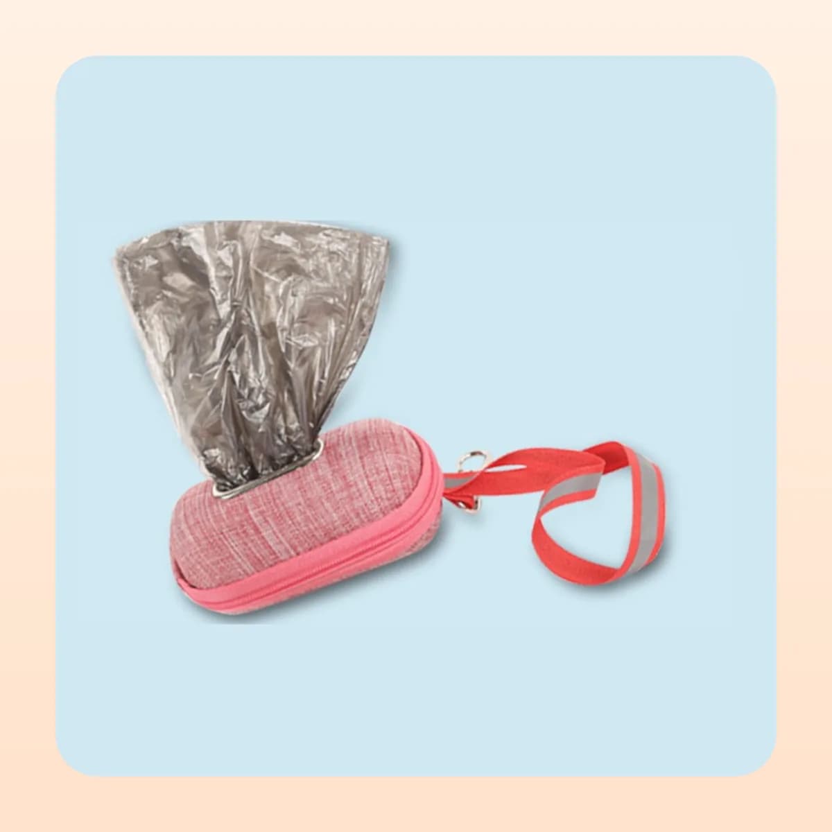 Kindral poop bag dispenser in rose red