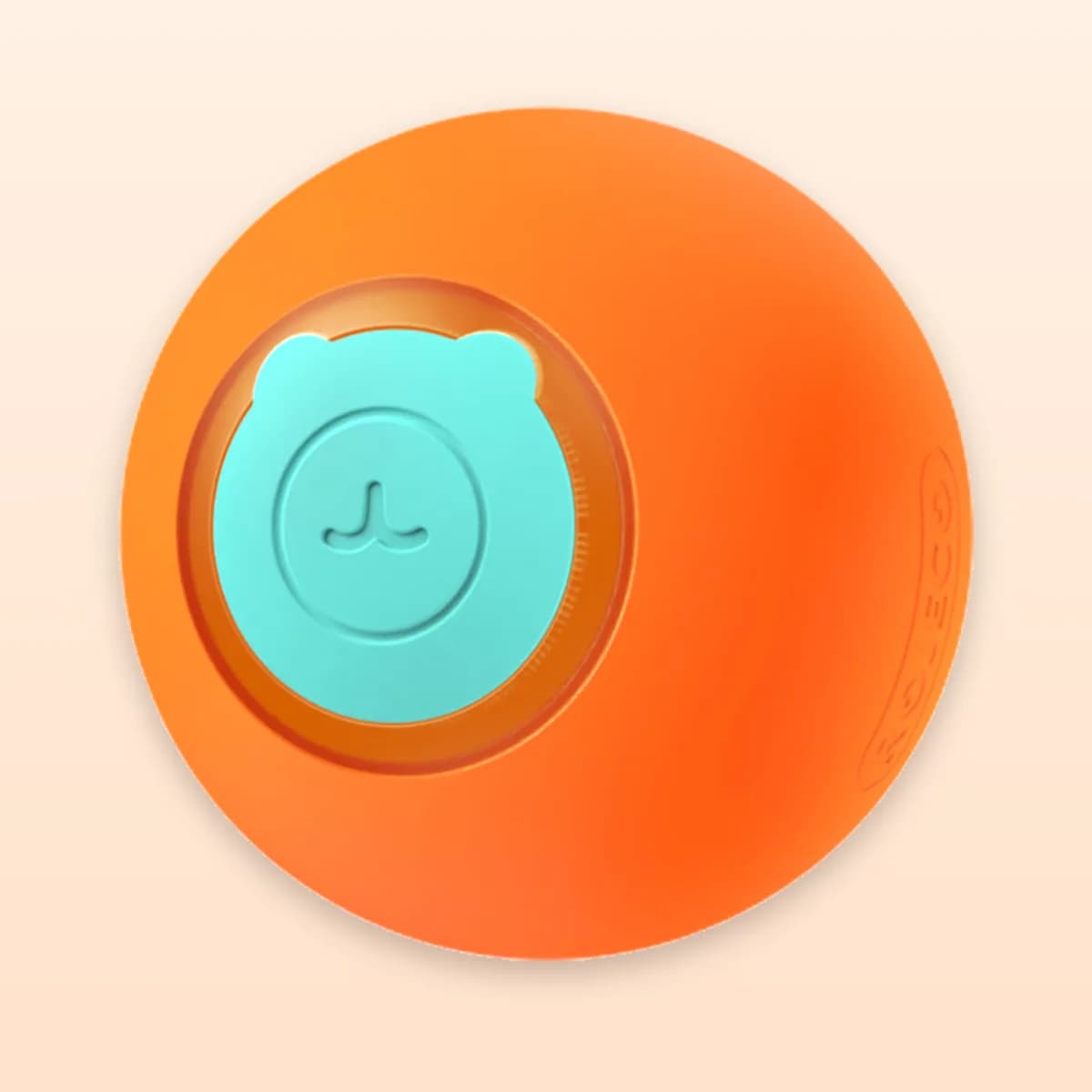 Kindral self-rolling interactive pet ball in orange