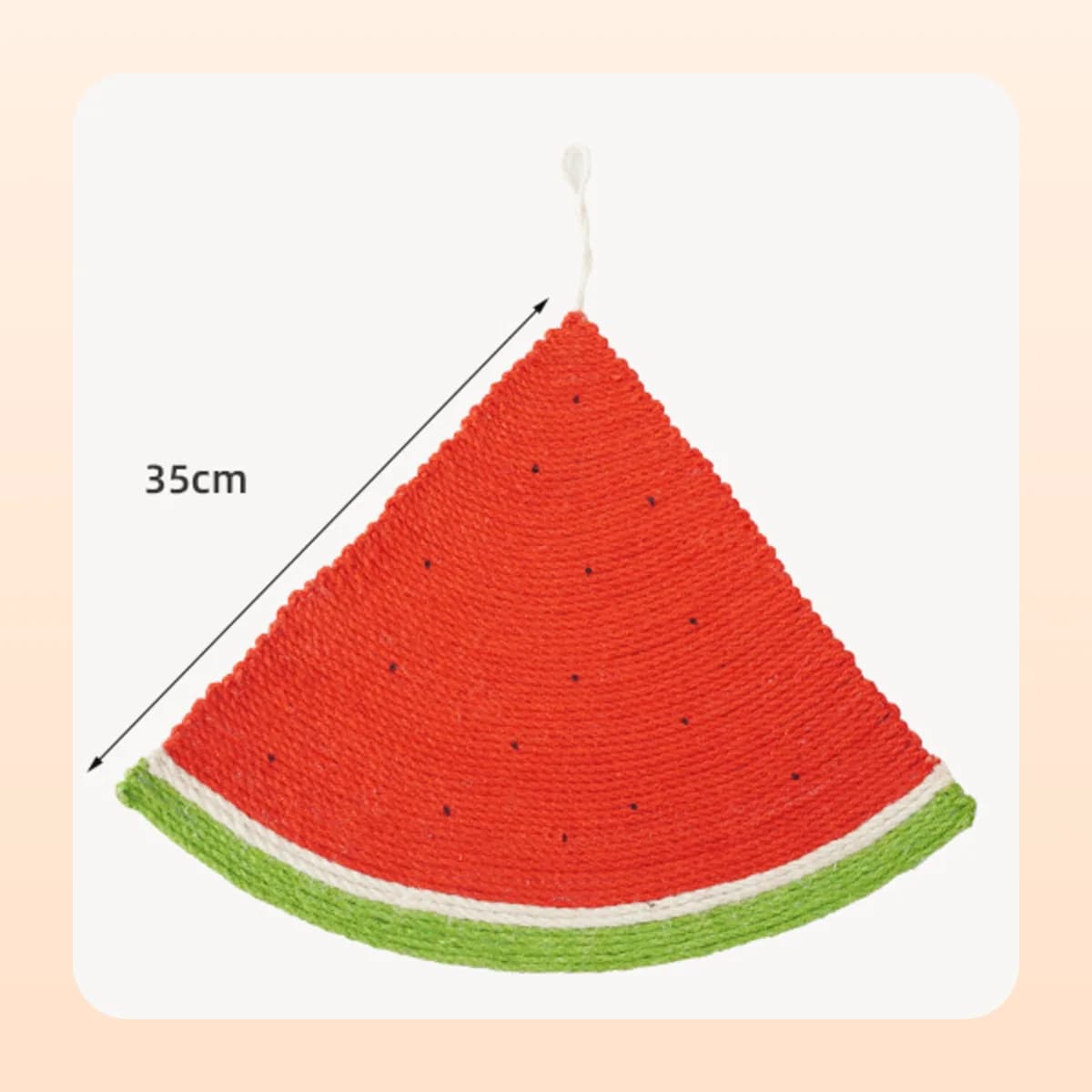 The triangle Kindral sisal mat measures 35 cm