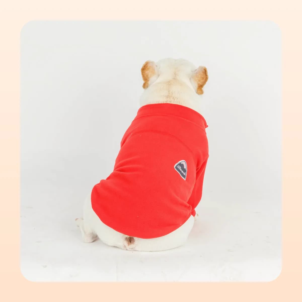 Back view of the Kindral fleece dog top