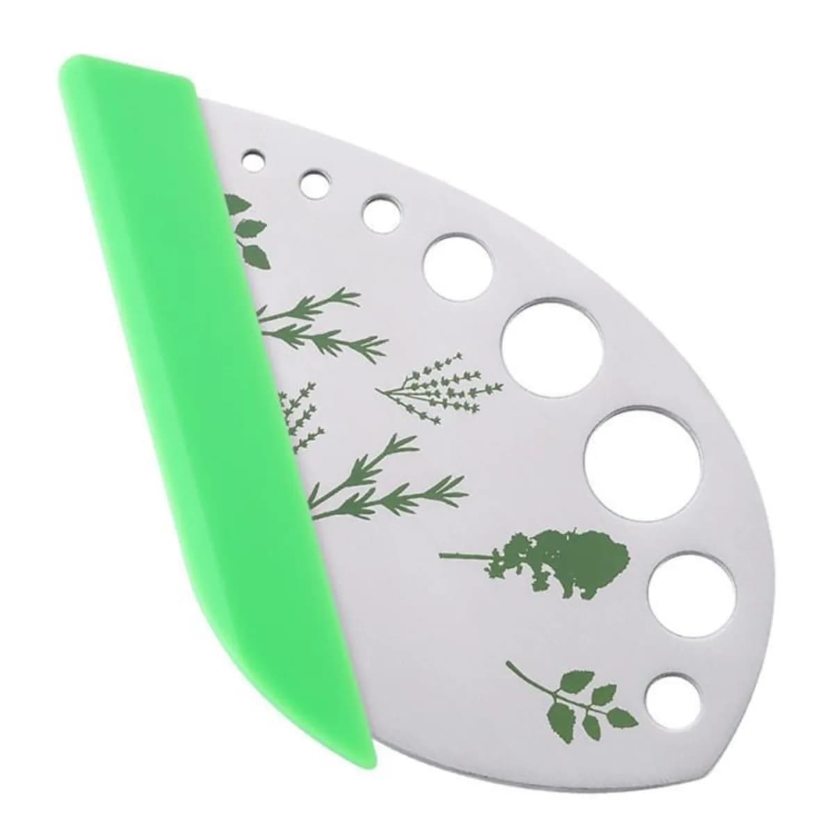 Kindral herb and kale stripper in stainless steel with a green guard