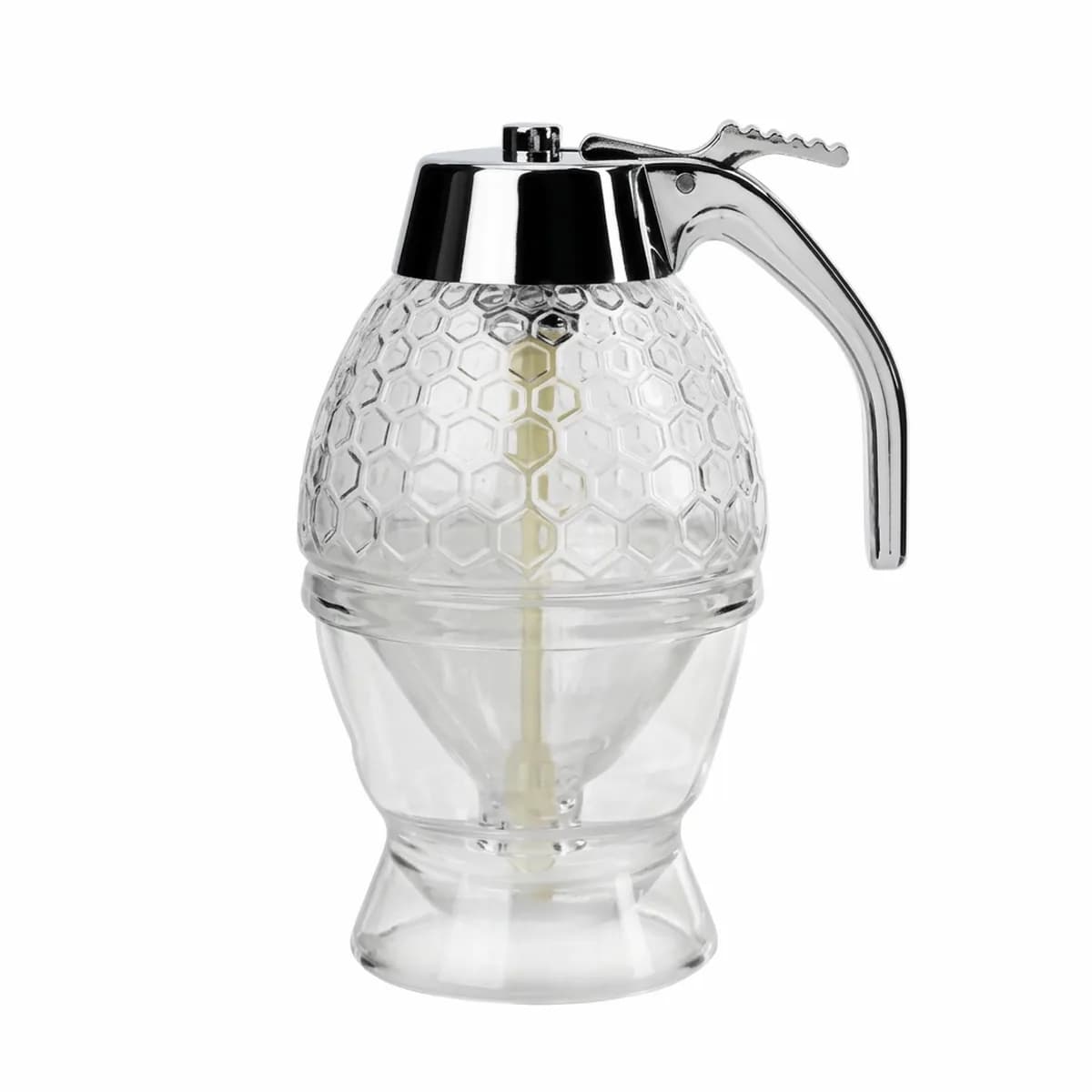 Kindral honey dispenser in clear acrylic