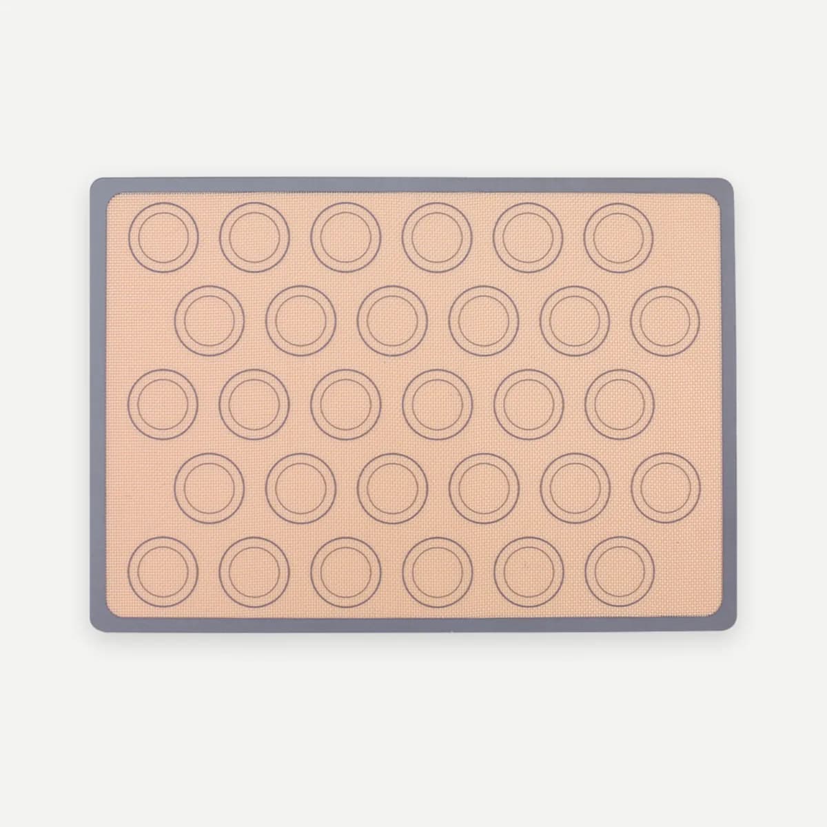 Kindral silicone baking mat in grey and beige, laid flat