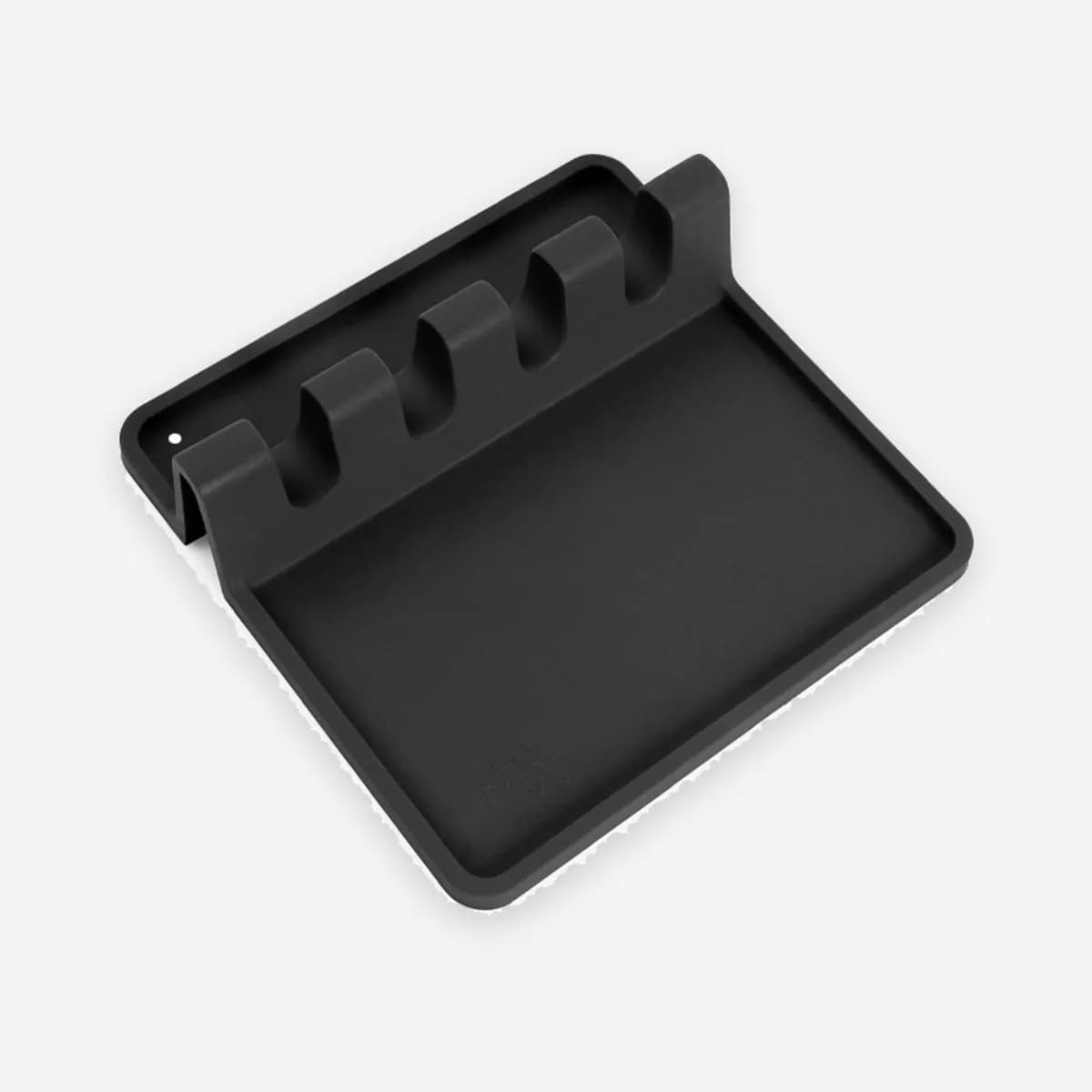 Kindral silicone utensil rest in black